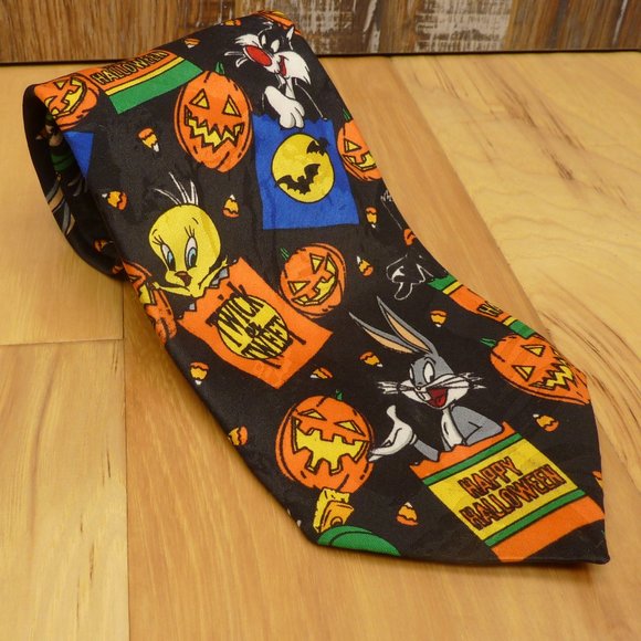 Halloween Looney Tunes Men's Tie - Picture 1 of 7